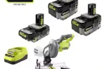 Ryobi One+ 18V High Performance Kit with Miter Saw, 3 Batteries + Charger for $179.00