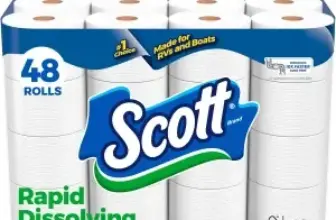 Scott Rapid-Dissolving Double Roll Toilet Paper 48-Count for $20