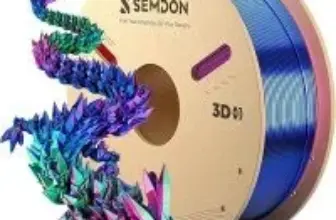 Semdon Tri-Color Gradient Rainbow 1.75mm Silk PLA Filament Spool (2.2lb) for $11.99