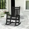 Serwall Oversized Outdoor Rocking Chair with Wide Armrests for $90