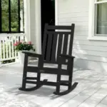 Serwall Oversized Outdoor Rocking Chair with Wide Armrests for $90