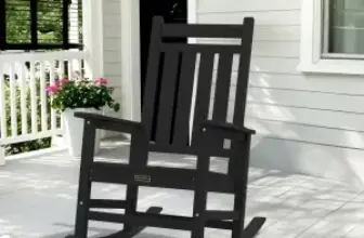 Serwall Oversized Outdoor Rocking Chair with Wide Armrests for $90