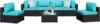 7-Piece Shintenchi Outdoor Patio Sectional Sofa Set for $370 $388