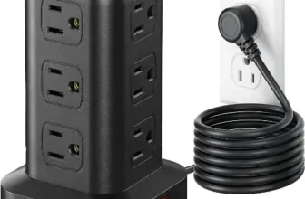 SMALLRT Surge Protector Power Strip Tower with 12 AC Outlets and 20W USB-C for $16.99