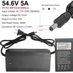 54.6V 5A Smart Charger for 48V Electric Bicycle – Now $22.99