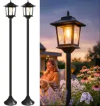 63″ Solar Lamp Post Set for $38 – 2-Pack $38.00