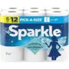 Sparkle Pick-A-Size Paper Towels, 6 Double Rolls for $6.62