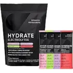 Sports Research Hydrate Electrolyte Powder Packets – 32 Count for $14.56
