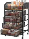 SUNALLY Makeup Organizer Cart with 4 Drawers for $21.94