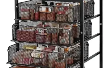 SUNALLY Makeup Organizer Cart with 4 Drawers for $21.94