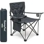 SUNNYFEEL Oversized Camping Chairs with Cup Holder for $29.99