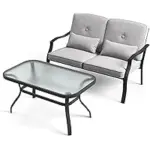 Tangkula 2 Piece Patio Furniture Set with Cushions for $99.99