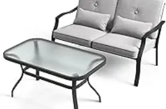 Tangkula 2 Piece Patio Furniture Set with Cushions for $99.99