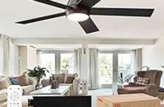 TCL 52-Inch Flush Mount Ceiling Fan with Lights for $75.39