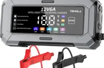 Temola 12V 6A Automatic Battery Charger & Maintainer for $12