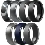 ThunderFit Men’s Silicone Wedding Rings 7-Pack for $6.99