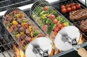 Tntor 304 Stainless Steel Rolling Grill Basket Now $14.24