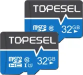 Topesel 32GB UHS-I Class 10 MicroSDHC Memory Card (2-Pack) for $17.84