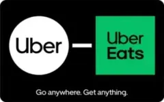 Get a $100 Uber / Uber Eats eGift Card for $100 with a $15 Bonus
