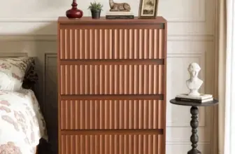 UPGO 42″ 5-Drawer Fluted Dresser for $89.99