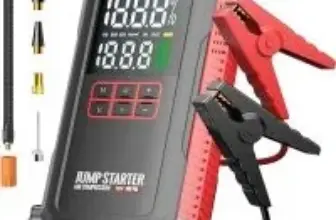 Uzny 5000A Car Battery Jump Starter with 150PSI Air Compressor for $29.99