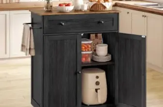 VASAGLE Mobile Kitchen Island Now $89.99 – Free Shipping Available