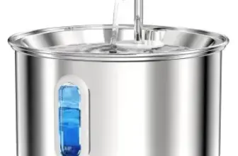 VIVIDORAMA 101oz Stainless Steel Pet Water Fountain for $14