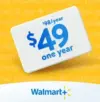 Walmart+ Annual Membership with Paramount+ for $49