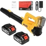 Wemars 21V Cordless Leaf Blower with Batteries and Charger for $24.99