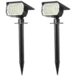 WENATY 2-Pack Solar 46 LED Outdoor Spotlights with 3 Modes for $9.99