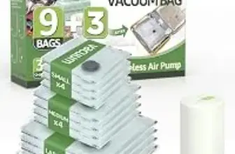 Wfiia 12-Pack Variety Travel Bag Set with Cordless Vacuum – $14.29