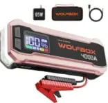Wolfbox 4000A 12V Car Battery Jumper Starter with 65W Quick Charger for $59.99