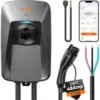 Wolfbox 48Amp J1772 Hardwired Level 2 EV Charger with NEMA 14-50 Plug and 25ft Cable for $255.59