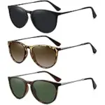 3-Pack WOWSUN Retro Polarized Round Classic Women’s Sunglasses for $9.99