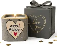 Wuhnesd 7oz French Vanilla Scented Soy Wax Candle for $8.49