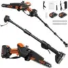 Xilpo 2-in-1 110V 8″ Cordless Electric Pole Saw & Chainsaw for $69.99