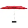 Yaheetech 15 FT Triple-Size Patio Umbrella with Base for $81.99