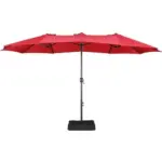 Yaheetech 15 FT Triple-Size Patio Umbrella with Base for $81.99