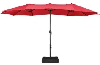 Yaheetech 15 FT Triple-Size Patio Umbrella with Base for $81.99