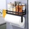 YIGII Magnet Paper Towel Holder with Storage Shelf and Hooks for $8.49