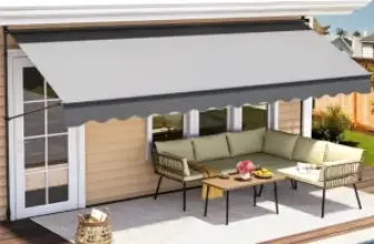 YITAHOME 157″ x 47″ Manual Retractable Awning for $89