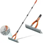 Yofidra 15″ Heavy Duty Metal Dethatcher Rake for $15