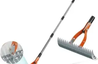Yofidra 15″ Heavy Duty Metal Dethatcher Rake for $15