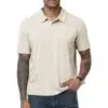 Zkman Men’s Polo Knit Textured Stretchy Casual Short Sleeve Shirt for $9.99