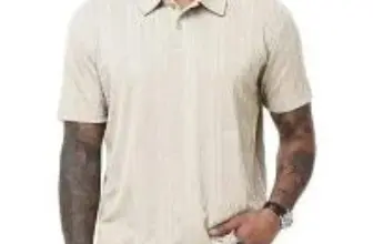 Zkman Men’s Polo Knit Textured Stretchy Casual Short Sleeve Shirt for $9.99