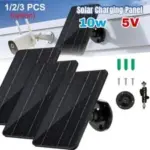 5V 10W USB-C Solar Panel Battery Charger for Security Cameras – $29.99