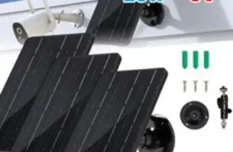 5V 10W USB-C Solar Panel Battery Charger for Security Cameras – $29.99