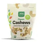 365 by Whole Foods Market Organic Cashews 10 Ounce for $3.30