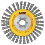 Dewalt 4″ x 5/8″ 11HP Carbon Stringer Wire Wheel Brush for $6.63