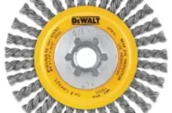 Dewalt 4″ x 5/8″ 11HP Carbon Stringer Wire Wheel Brush for $6.63